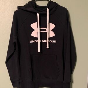 Under Armour Black Hoodie with White Logo nwot